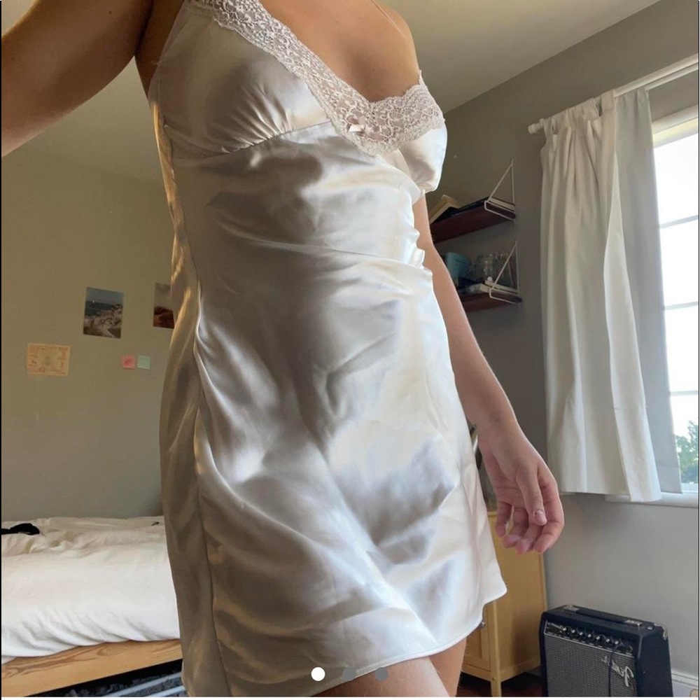 Vintage white slip dress
